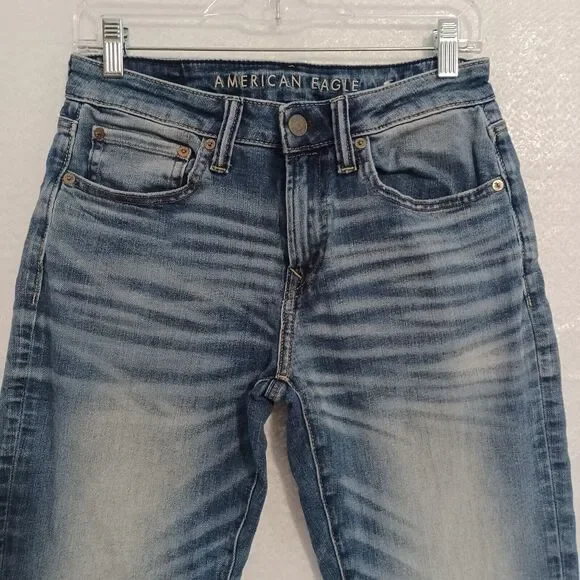 American Eagle Jeans Men's 28X30 Blue ATHLETIC Next Level Airflex Stretch Denim - Picture 3 of 11